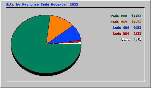 Hits by Response Code November 2025