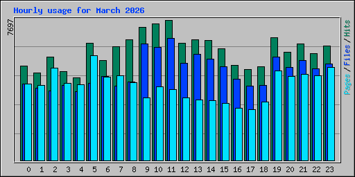 Hourly usage for March 2026